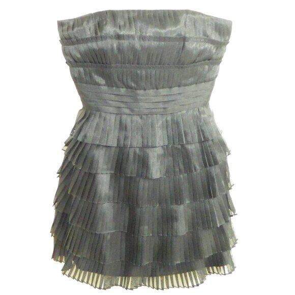 White House Black Market Holiday Party Christmas Pleated Layered Dress Size 10 - Picture 3 of 11